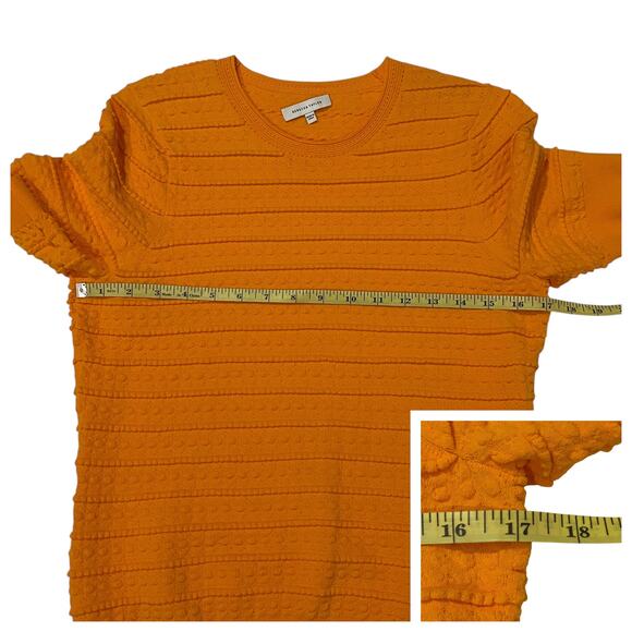 Rebecca Taylor Tech Lace Sweater - Tangerine - Medium - Picture 8 of 15